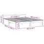 Estructura de cama sin colchón madera maciza de pino 160x200 cm