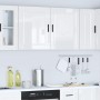 Armarios pared para cocina 2 uds Porto blanca alto brillo