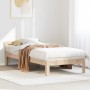 Estructura de cama sin colchón madera maciza de pino 90x200 cm