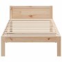 Estructura de cama sin colchón madera maciza de pino 90x200 cm