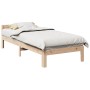 Estructura de cama sin colchón madera maciza de pino 80x200 cm