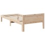 Estructura de cama sin colchón madera maciza de pino 80x200 cm