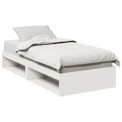 Sofá cama sin colchón madera maciza de pino blanco 80x200 cm