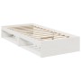 Sofá cama sin colchón madera maciza de pino blanco 80x200 cm