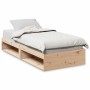 Sofá cama sin colchón madera maciza de pino 90x190 cm