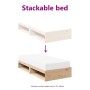 Sofá cama sin colchón madera maciza de pino 90x190 cm