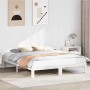 Estructura de cama sin colchón madera maciza de pino 160x200 cm