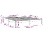 Estructura de cama sin colchón madera maciza de pino 160x200 cm