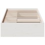 Diván sin colchón blanco 75x190 cm madera maciza de pino