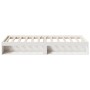 Diván sin colchón blanco 75x190 cm madera maciza de pino