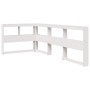 Cama con estantería sin colchón madera maciza blanco 90x200 cm