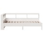 Cama con estantería sin colchón madera maciza blanco 90x200 cm