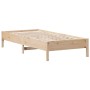 Cama con estantería sin colchón madera maciza de pino 100x200cm