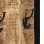 Perchero madera maciza de mango rugosa 40x2x80 cm