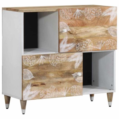 Aparador de madera maciza de mango 80x33,5x75 cm