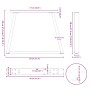Patas para mesa comedor forma V 2 uds antracita 30x(30-31,3) cm
