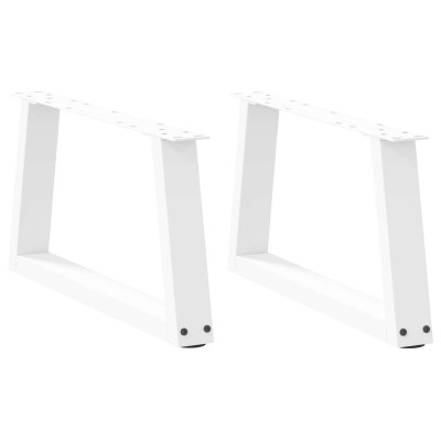 Patas para mesa de comedor forma V 2 uds blanco 50x(30-31,3) cm