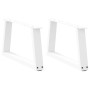 Patas para mesa de comedor forma V 2 uds blanco 50x(30-31,3) cm
