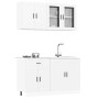 Mueble de cocina Kalmar blanco 4 piezas madera contrachapada