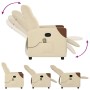Sillón de masaje reclinable de tela crema