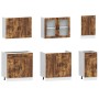 Mueble cocina Kalmar roble ahumado 7 pzas madera contrachapada