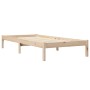 Cama con estantería sin colchón madera maciza de pino 100x200cm