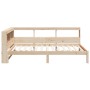 Cama con estantería sin colchón madera maciza de pino 100x200cm