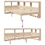Cama con estantería sin colchón madera maciza de pino 100x200cm