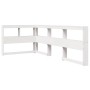 Cama con estantería sin colchón madera maciza blanca 75x190 cm