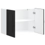 Armario de pared para cocina Kalmar madera de ingeniería negra