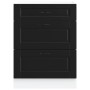 Mueble bajo de cocina Porto madera contrachapada negro