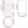 Mueble bajo de cocina Lucca madera contrachapada gris cemento