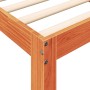 Cama con estantería sin colchón madera maciza marrón 140x190 cm