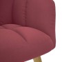 Sillón de relax de tela color rojo tinto