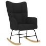 Silla mecedora de tela negro