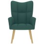 Sillón de relax de tela verde oscuro