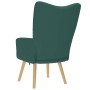 Sillón de relax de tela verde oscuro