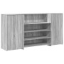 Mostrador de recepción sonoma gris 200x50x103,5 cm