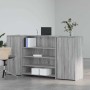 Mostrador de recepción sonoma gris 200x50x103,5 cm