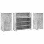 Mostrador de recepción gris hormigón 200x50x103,5 cm