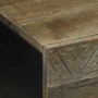 Mesa de centro de madera maciza de mango gris claro 80x50x40 cm