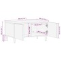 Mesa de centro de madera maciza de mango gris claro 80x50x40 cm