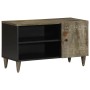 Mueble de TV madera maciza de mango gris claro 80x31,5x46 cm