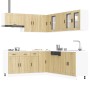 Mueble cocina Porto roble sonoma 11 pzas madera contrachapada