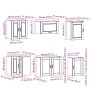 Mueble cocina Porto roble sonoma 11 pzas madera contrachapada