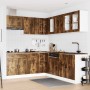 Mueble cocina Porto roble ahumado 11 pzas madera contrachapada