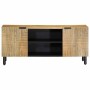 Mueble de TV marrón 105x33x46 cm madera maciza mango