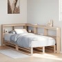 Cama con estantería sin colchón madera maciza de pino 90x200 cm