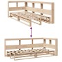 Cama con estantería sin colchón madera maciza de pino 90x200 cm