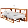 Cama con estantería sin colchón madera maciza marrón 90x190 cm